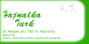 hajnalka turk business card